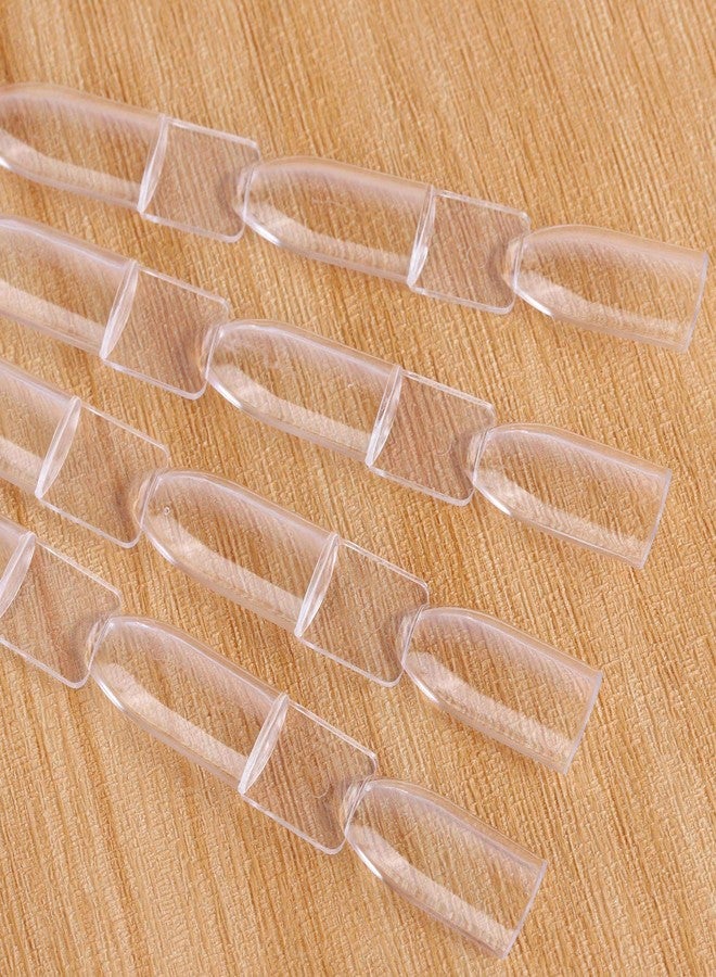 LoveBB 300 Tips Clear Nail Art Tip Sticks Fan Shaped Nail Wheel Display Practice Sticks Tool with Metal Split Ring - Image 5